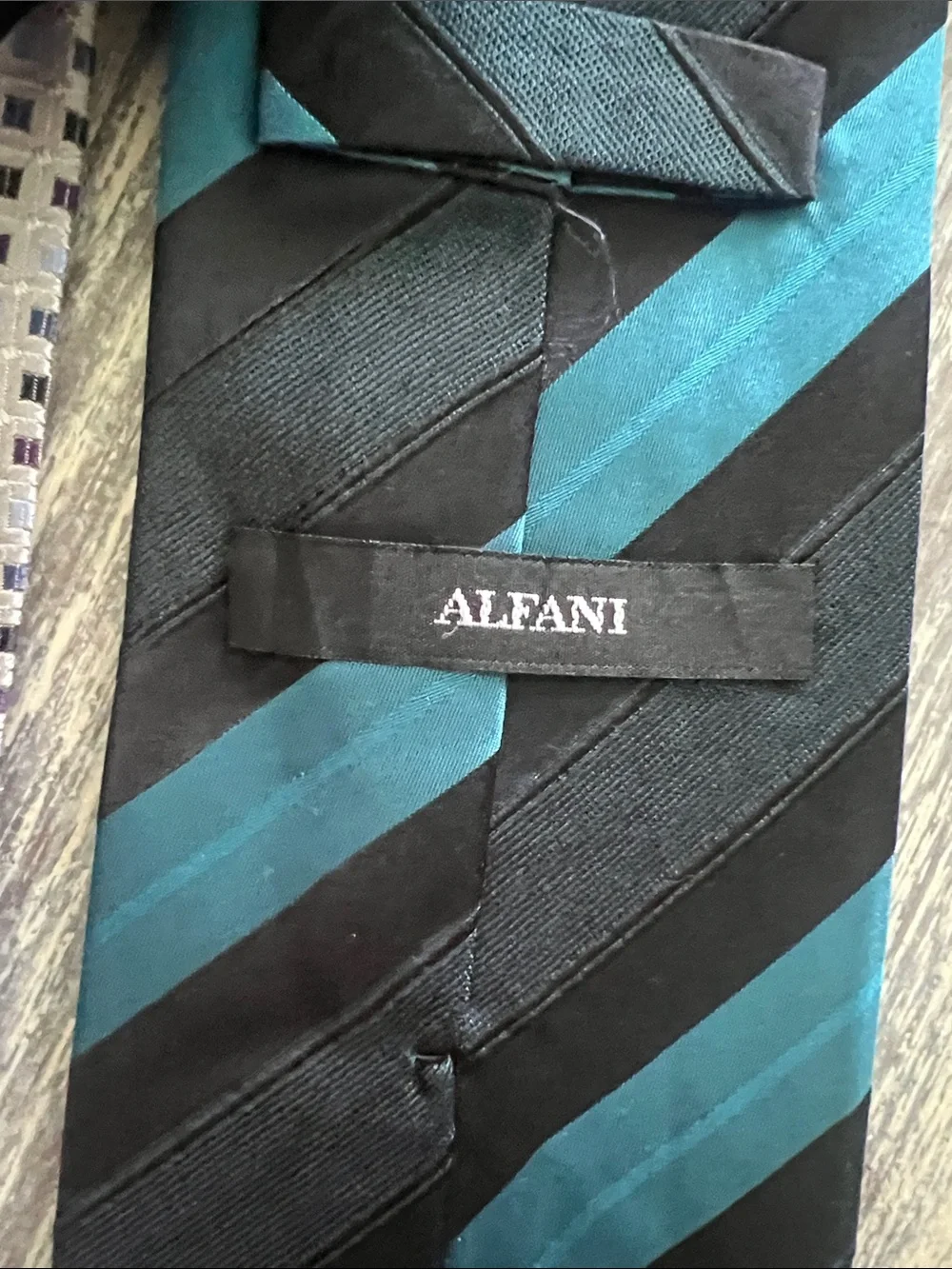 Classic Black, blue Silk & Polyester Ties with Subtle Pattern - Men Accessories